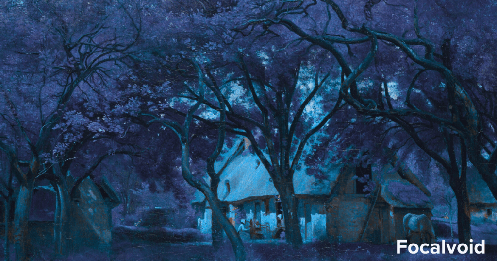 Dark forest at night symbolizing persistence and self-discipline over perfectionism